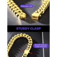 thumbnail image 4 of Pulsera Richsteel de acero inoxidable chapado en oro para hombre, 4 of 7