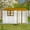 Yollow, variant on Metal garden sheds,outdoor storage sheds with window and two integrated punched vents ,white+yellow  , 10ftx8ft