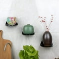 thumbnail image 3 of Juego de 3 estantes flotantes de acrílico para pared para cámaras de seguridad, monitores para bebés y altavoces, estante de pared pequeño universal, color negro, 3 of 6
