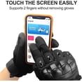 thumbnail image 2 of (Negro L)Guantes de motocicleta Guantes tácticos, guantes con protección dura para los nudillos y pantalla táctil antideslizante de 2 dedos, adecuados para exploración de la selva, trekking, motocicleta, vehículos todo terreno JM MX-0137195FYD, 2 of 5