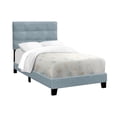 thumbnail image 2 of Bed, Twin Size, Upholstered, Bedroom, Frame Only, Youth, Teen, Juvenile, Light Blue Velvet, Transitional, 2 of 4