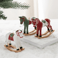 thumbnail image 1 of New Three-Dimensional Rocking Horse Small Pendant Tree Decoration Pendant Retro Decoration Green, 1 of 7