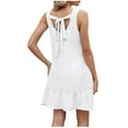 thumbnail image 7 of Scyoekwg Dresses for Women Summer Crew Neck Tank Dress Loose Sleeveless Mini Dress Classic Solid Color Sundress Women's Casual Dresses (White,M), 7 of 7