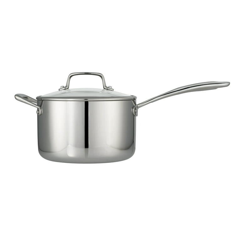 Tramontina Gourmet Tri-Ply Base Stainless Steel 3 Quart Sauce Pan with Lid