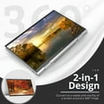 thumbnail image 5 of HP Envy x360 2-in-1 15.6" FHD Touchscreen Laptop, Intel core i7-1260P, 16GB RAM, 1TB PCIe SSD, Backlit KB, HD Webcam, Intel Iris Xe Graphics, Wi-Fi, Bluetooth, Win 11 Pro, Silver, 32GB USB Card, 5 of 9
