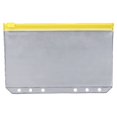 thumbnail image 1 of justharion 10 Pieces Zipper Pouch Container Convenient PVC Documents Pouches Document Holding Bag Storage Containers for Home Office School A6 Yellow, 1 of 5