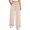 Beige wide leg pants for women a1, variant on Cagogo Women Wide Leg High Waisted Pants with Pockets Casual Loose Long Trousers Flowy Beach Work Lounge Yoga Summer Clothes, Black XL
