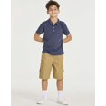 thumbnail image 6 of Real Essentials 3 Pack: Boys' Short Sleeve Jersey Cotton Polo Shirt - Uniform Performance (Ages 4-18), 6 of 6