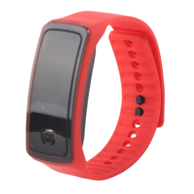 LED Watch Sports Silicone Strap Digital 12-Hour Dial Electronic Display Wristwatch Watch