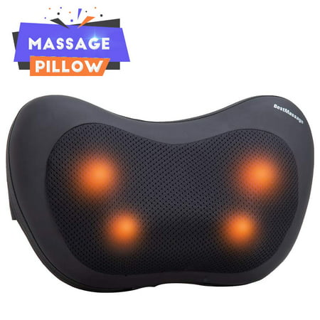 Ergonomic Design Safe Portable Car Pillow Massager with Overheat (Best Massage For Shoulder Pain)