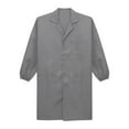 thumbnail image 5 of Haitryli Unisex Adult Dustproof Long Sleeve Work Coats Workwear Lapel Collar Button Up Jackets Gray 190, 5 of 7