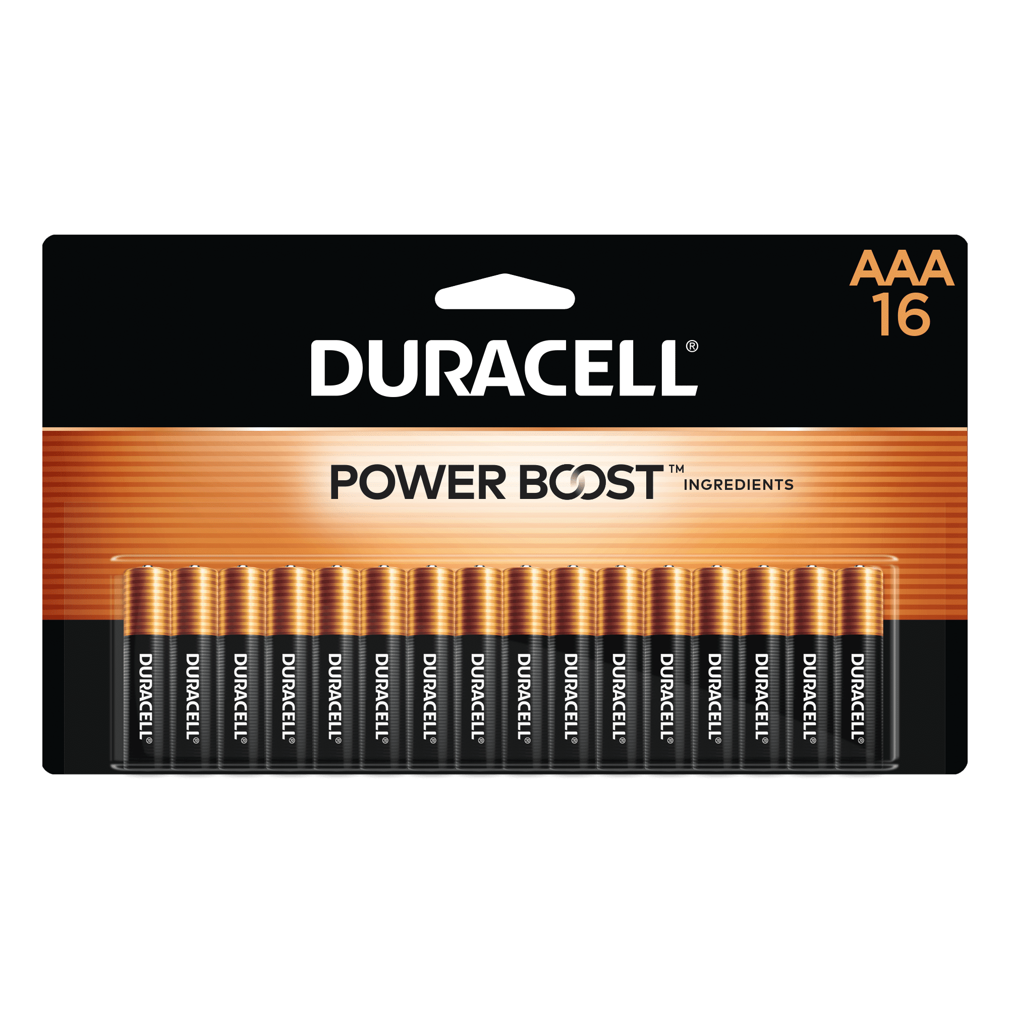 Duracell Coppertop AAA Battery with POWER BOOST, 16 Pack Long-Lasting Batteries