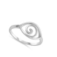 thumbnail image 4 of Spiral Eye Wave Good Luck Boho Chic Ring 925 Sterling Silver Band Jewelry Female Male Unisex Size 6, 4 of 4