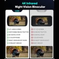 thumbnail image 4 of Night Vision Goggles 4K Night Vision Binoculars with 32GB Memory Card,8X Digital Zoom,4.5'' HD Screen for Camping Farm & Security, 4 of 9