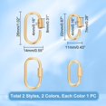 thumbnail image 3 of 4pcs 2 Colors Oval Screw Carabiner Lock 22~26mm Long Stainless Steel Screw Locking Keychain Carabiner Clasp Metal Keychain Clip Hook Quick Link for Jewelry Making Handbag DIY Accessory colorful, 3 of 6