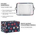 thumbnail image 2 of Yayeee Canvas Storage Basket with Handles for Shelves Fabric Bins Closet Organizer, Red White Stars, 2 of 8