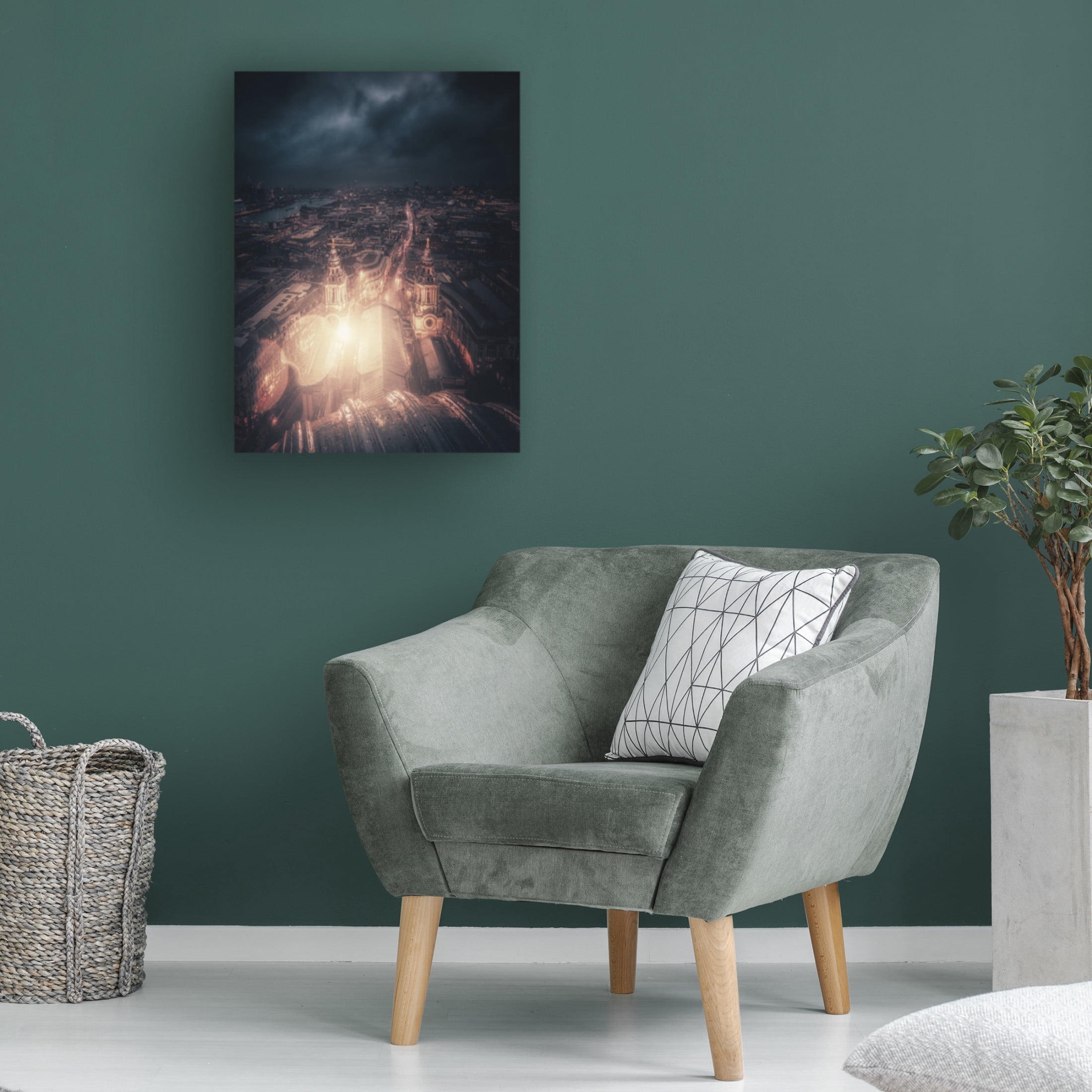 Canvas Wall Art - David George 'A Light In Darkness' Wall Art for Living Room, Bedroom, or Office Décor by Trademark Fine Art - 18 x 24 Inches