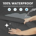 thumbnail image 3 of WISHEAD King Mattress Protector 100% Waterproof Mattress Topper Mattress Pad Soft Breathable Comfortable Protection，Gray, 3 of 8