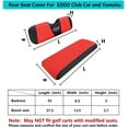 thumbnail image 2 of 10L0L Golf Cart Rear Seat Cover for Yamaha EZGO Club Car,  Mesh Golf Cart Cover, Red, 2 of 7