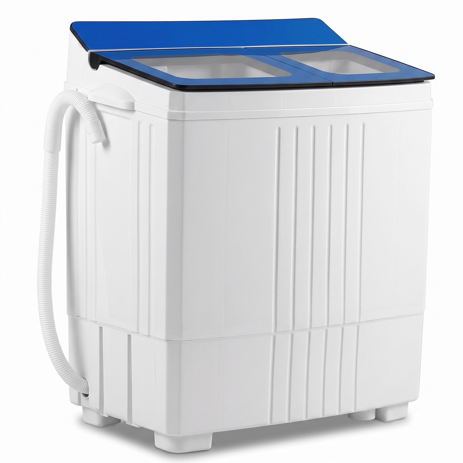 RUIE Portable Washing Machine 18 lbs Twin Tub Compact Laundry Washer and Spin Dryer Combo with 11 lbs Wash Capacity and Built-in Drain Pump for Apartment Dorm RV, Blue
