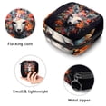 thumbnail image 3 of Floral Animal Sanitary Napkin Bags Storage Bag Hiking Pouch Small Canvas Zipper Pouch, 4.7x6.6x6.6 in, Period Purse for Feminine Hygiene Products, 3 of 6