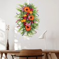 thumbnail image 3 of Godderr Front Door Decoration 40*28inch Hanging Door Wreath Rural Farmhouse Front Door Simulation Autumn Sunflower Hanging Decoration, 3 of 5