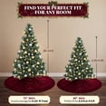thumbnail image 3 of VOXOR Large Christmas Tree Skirt, Velvet Burgundy Tree Skirts with Center Pleats and Plush Tie Closures for Christmas Party Favors Decor, 3 of 7