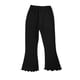 thumbnail image 1 of Odeerbi 2-13 Años Niñas Hielo Seda Pantalones Acampanados Recorte Lechuga Pantalones Primavera Verano Color Sólido Pantalón Largo Completo, 1 of 5