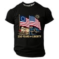 thumbnail image 2 of ZHOGXU Independent Day Children Boys T Shirt Short Sleeved Round Neck American Flag Print Comfortable Fashion Tee Top For 4Th Of July,Black,1-2 Years, 2 of 4