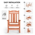thumbnail image 2 of Oversized HDPE Outdoor Rocking Chair, All-Weather High Back Porch Rocker, 1-Pack, Orange, 2 of 7