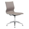 Modern Contemporary Conference Room Chair, Beige, Faux Leather