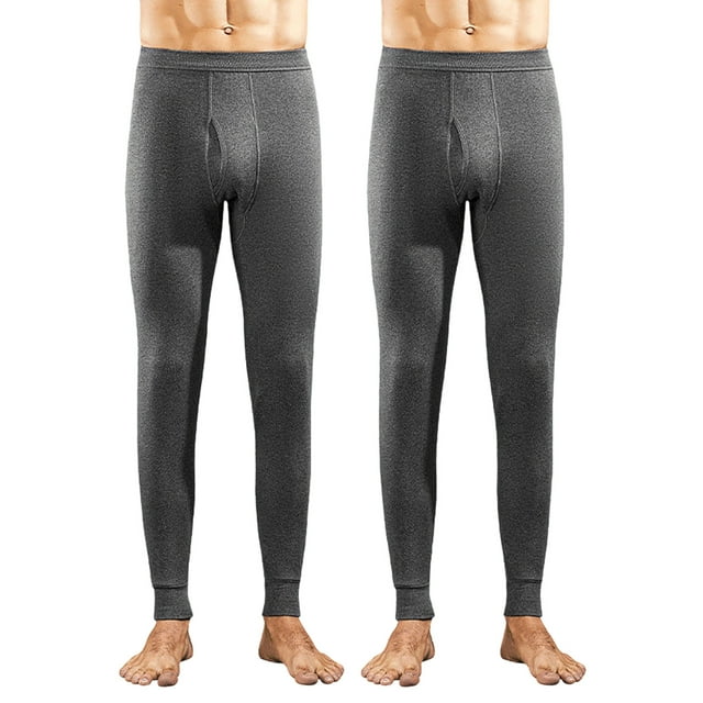 Gpaecead Men's 2-Pack Cold Weather Base Layer Bundle - Thermal Leggings With Advanced Heat Retention Technology Dark Gray
