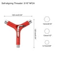 thumbnail image 2 of Unique Bargains All-In-One Skate Tool Multi-Function Portable Skateboard Tool Y Tool, Red, 2 of 4