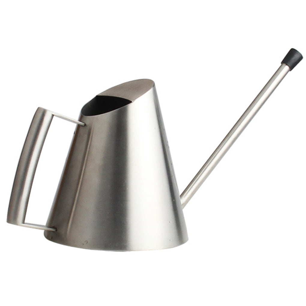 ELAYARD Plated Stainless Steel Watering Can with Extended Spout for Indoor Outdoor Garden Plants Metal Pot