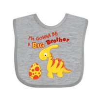 Inktastic I'm Gonna Be A Big Brother-dino Boys Baby Bib