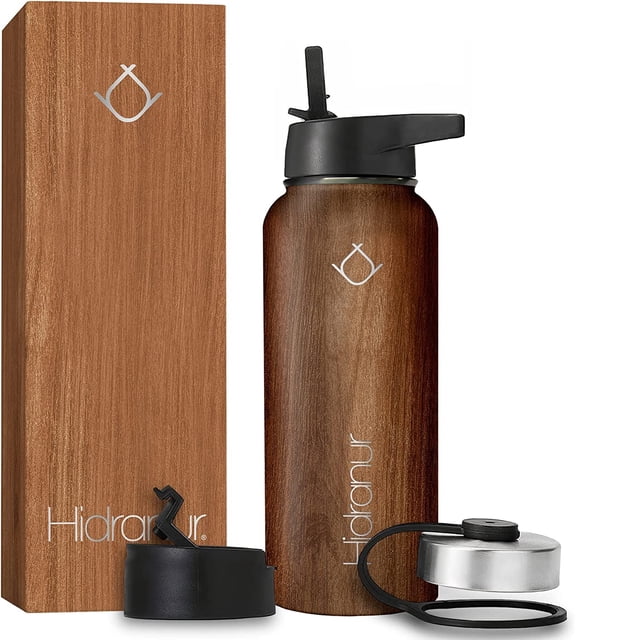 Termo Hidranur Acero inoxidable 32 Oz Madera