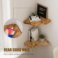 thumbnail image 6 of Corner Floating Shelf Set of 2, Solid Cedar Wood 10.86 x 11.5 inches Floating Corner Shelves for Bedroom, Living Room, Bathroom, Kitchen, 6 of 9