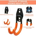 thumbnail image 3 of stusgo 32 Pack Garage Hooks Heavy Duty, Utility Steel Garage Storage Hooks, Wall Mount Tool Organizer with Anti-Slip Coating for Garden Tools, Ladders, Bulky Items and More Equipment (Orange), 3 of 7
