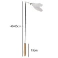 thumbnail image 2 of Cat Feather Teaser Stick Toy, Cat Interactive Retractable Fishing Rod, Funny Cat Stick, 2 of 5