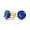 Blue, variant on Womens 1-2 CT Round CZ Stud Earrings in Pink Red Blue Brown Green Gold Plated Silver