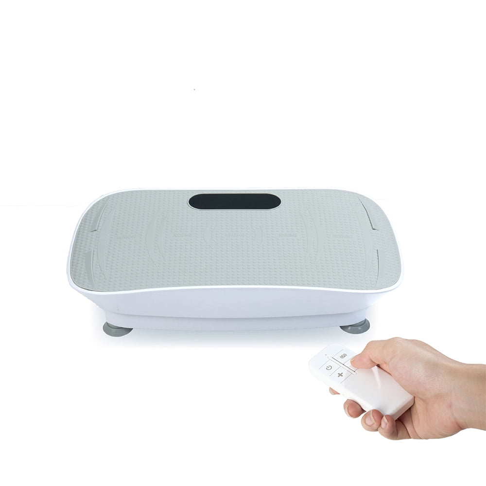 LOHASLY Vibration Plate Machine w/Handle 120 Speed Lymph Drain Fat Burn Weight Loss Home GymMen/Women(Grey)