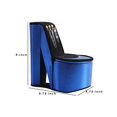 thumbnail image 5 of Benzara BM240361 High Heel Shoe Jewelry Box with 3 Hooks & Storage, Blue, 5 of 5