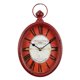thumbnail image 2 of Reloj de pared rojo de 12 pulgadas Diseño retro europeo Reloj de pared antiguo de forma ovalada Reloj de pared artesanal retro Adecuado para áreas públicas en la sala de estar Cocina Espacio de ofici JAMW Sencillez, 2 of 5