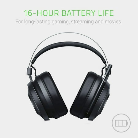 Razer - Nari Essential Wireless THX Spatial Audio Gaming Headset for PC and PlayStation 4 - Black