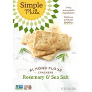 Simple Mills Almond Flour Crackers, Rosemary and Sea Salt, Gluten-Free, 4.25 oz