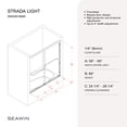 thumbnail image 5 of Seawin Strada Light Bypass Sliding Tub Door 56 - 60 in. W x 60 in. H Matte Black Hardware 1/4 inch (6 mm) Thick Clear Glass Matte Black, 5 of 5