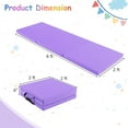 thumbnail image 3 of Gymax Tri-Fold Folding Exercise Mat 6 ft x 2 ft Portable Gymnastics Tumbling Purple, 3 of 8