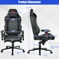 thumbnail image 3 of Costway Gaming Chair with Meta Base Class-4 Gas Lift 4D Armrest & Adjustable Lumbar Support, 3 of 10