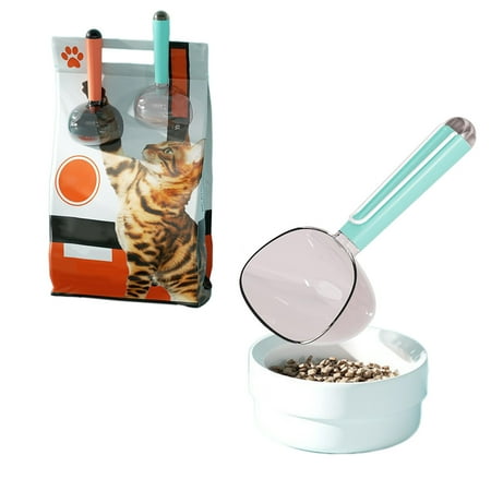 Yoziaaoa 3 Pcs Cat Dog Food Scoop Pet Food Measuring Cups Adjustable Pet Food Measuring Cup for Dog Cat & Rabbit Food-Grade Pet Food Feeding Scoop