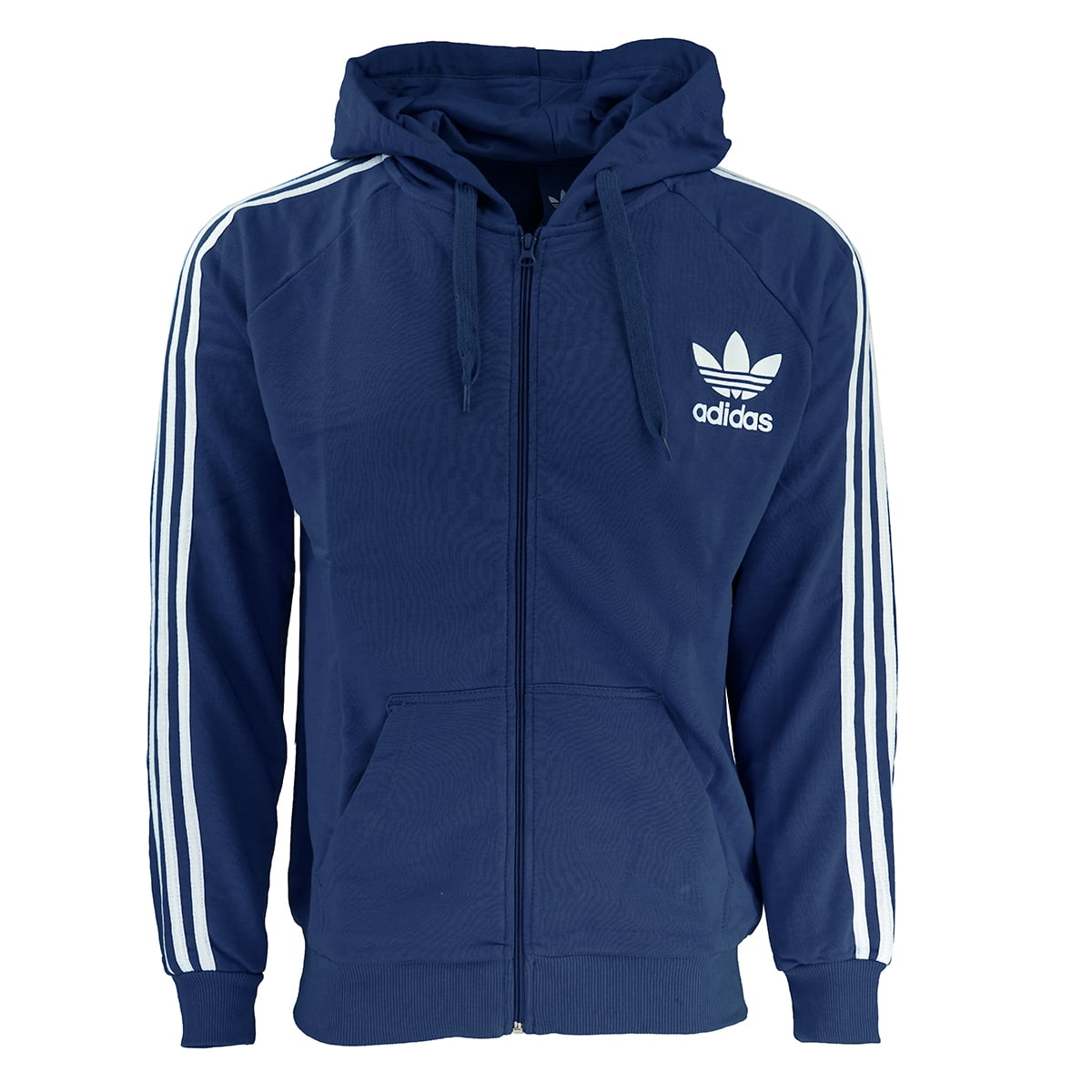 navy blue adidas zip up hoodie